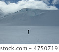 A man heading for a snowy mountain 4750719