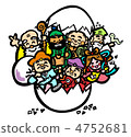 Seven Lucky Gods (with snake) 4752681