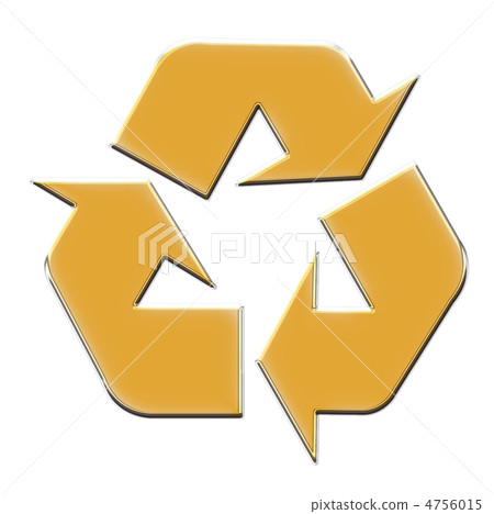 3D Golden Recycle Symbol 3D Golden Recycle Symbol 4756015