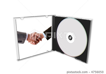 CD with business hands 4756050