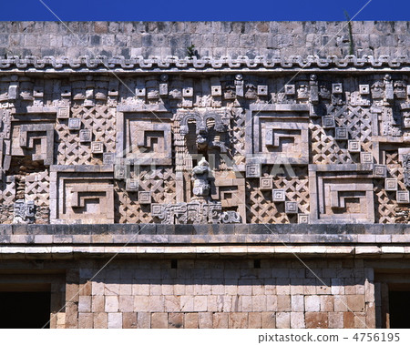 Uxmal remains ruins nun mosaic stone mosaic 4756195
