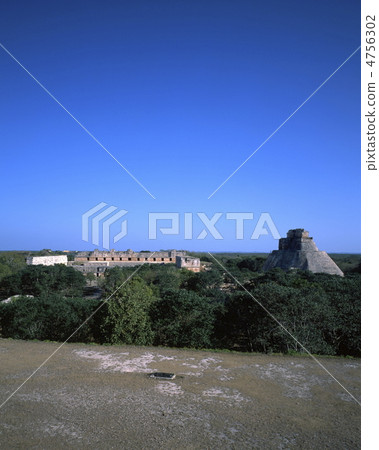 Uxmal remains ruins Ninja monastery and wizard pyramid 4756302