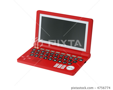 Red electronic dictionary 4756774