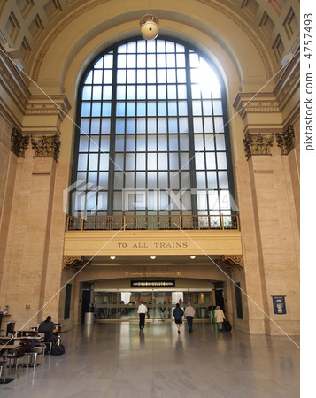 Entrance of the platform floor of Chicago · Union station 4757493