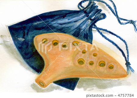 Watercolor picture Ocarina Watercolor picture Ocarina 4757784