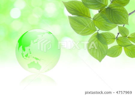 新鮮的綠色和地球 4757969