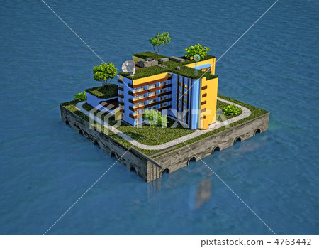 floating structure - Stock Illustration [4763442] - PIXTA