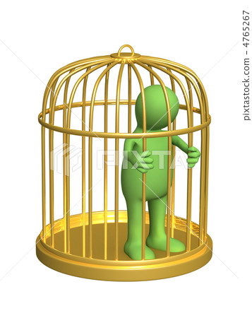 The 3d person - puppet, worth in a gold cage The 3d person - puppet, worth in a gold cage 4765267