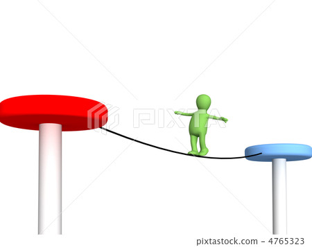 The person puppet, going on a rope 4765323