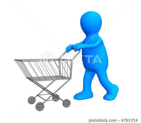 The 3d stylized person going for purchases The 3d stylized person going for purchases 4765354