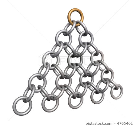 3d pyramid from silver parts of a circuit. Top - a ring from gol 3d pyramid from silver parts of a circuit. Top - a ring from gol 4765401