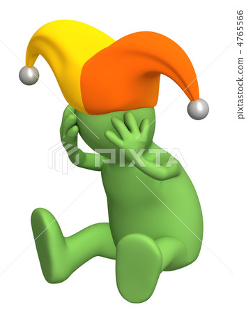 Upset 3d puppet - harlequin, keeping for a head 4765566