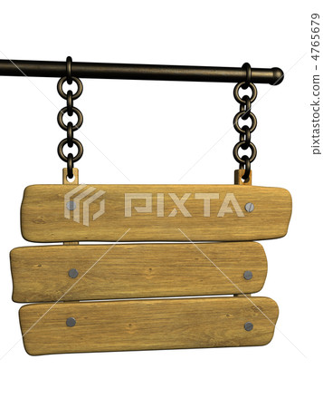 Signboard from an old boards, hanging on circuits 4765679