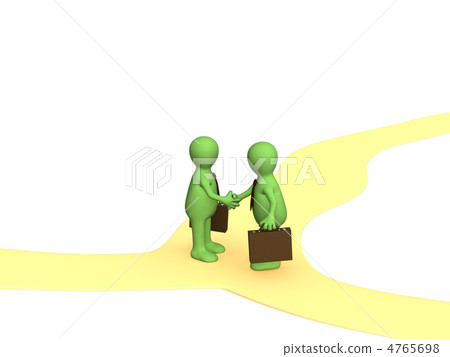 Meeting of two businessmen on crossroads 4765698