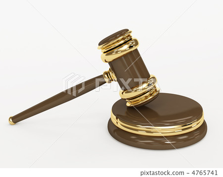 Symbol of justice - judicial 3d gavel 4765741