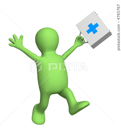 Happy puppet veterinary with a portfolio in hand 4765767