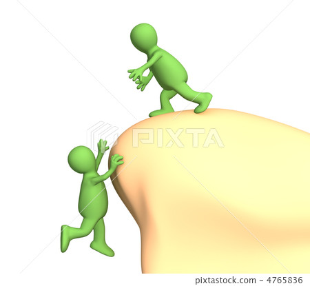 Person - puppet, hastening to the aid of the friend 4765836