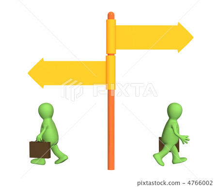 Concept - different direction in business 4766002