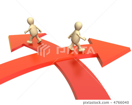 Concept - different direction in business 4766040