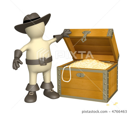Pirate with treasure 4766463