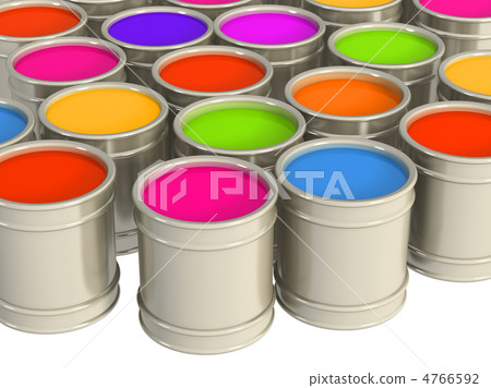 Multi-coloured paints - Stock Illustration [4766592] - PIXTA