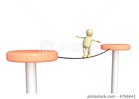 3d puppet, going on a rope 4766641