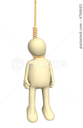 3d puppet, hanging in a rope loop 3d puppet, hanging in a rope loop 4766683