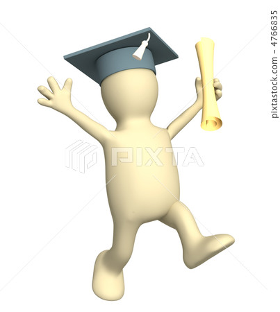 Happy 3d puppet the received diploma 4766835