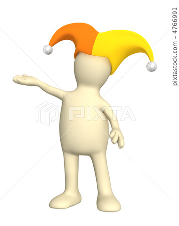 3d puppet, in a hat of the clown with bells 3d puppet, in a hat of the clown with bells 4766991
