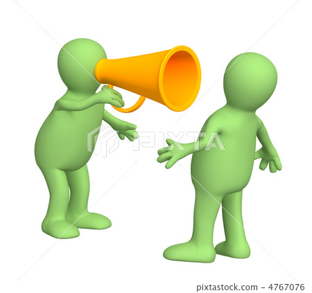 3d puppet with an megaphone 4767076