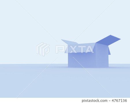 3d open empty cardboard box 4767136