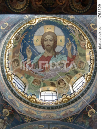Saint Petersburg Savior's Church above the blood Tile of the ceiling 4768809