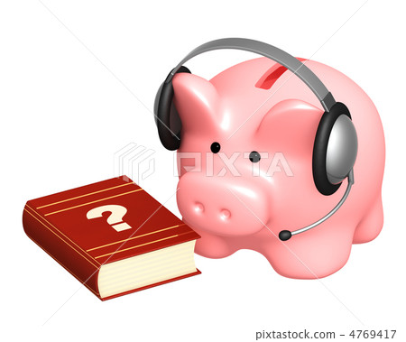 Piggy bank and headphone 4769417