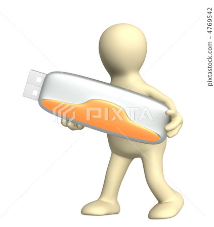 Puppet with usb flash drive 4769542