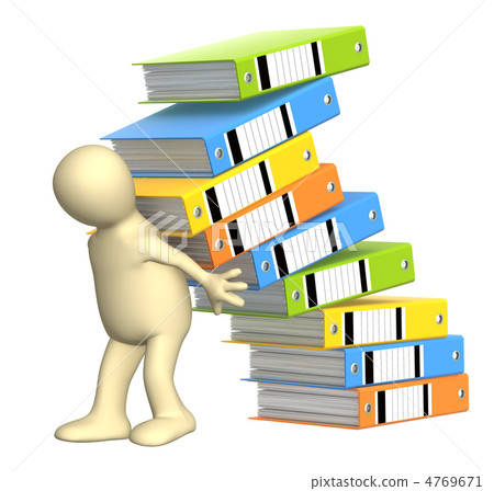 3d puppet, supporting falling folders 3d puppet, supporting falling folders 4769671