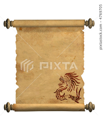 3d scroll of old parchment 3d scroll of old parchment 4769705