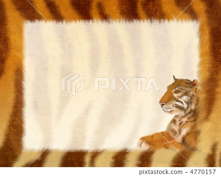 Grunge frame - fur of a tiger Grunge frame - fur of a tiger 4770157