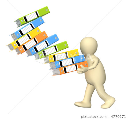 3d puppet, supporting falling folders 3d puppet, supporting falling folders 4770271