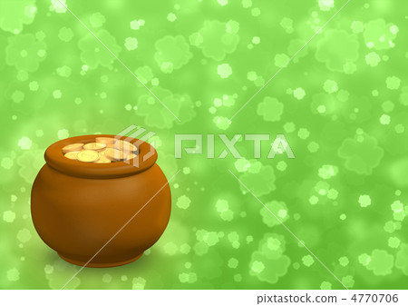 Pot with gold coins 4770706