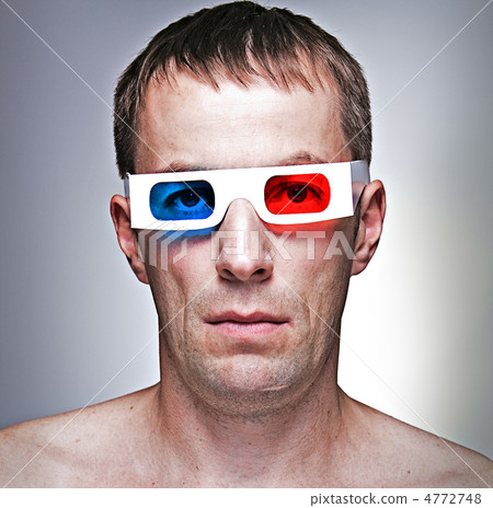 man with 3D glasses man with 3D glasses 4772748