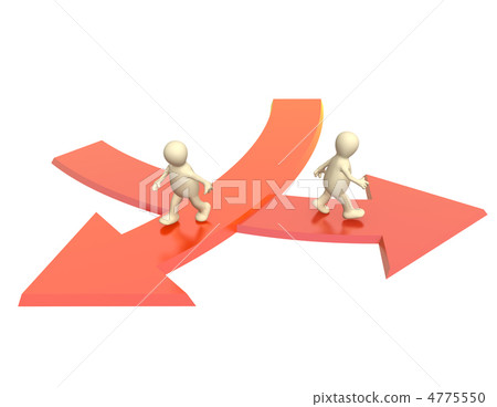 Concept - different direction in business Concept - different direction in business 4775550