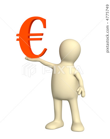 Puppet, holding euro symbol Puppet, holding euro symbol 4775749