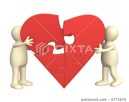 Heart from parts of a puzzle Heart from parts of a puzzle 4775870