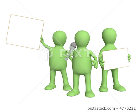 Puppets with information boards 4776221
