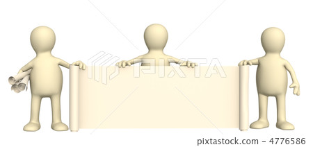 3d puppets with information scroll 3d puppets with information scroll 4776586