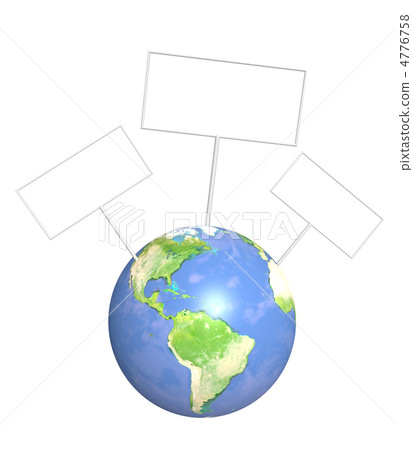 Earth with information board Earth with information board 4776758