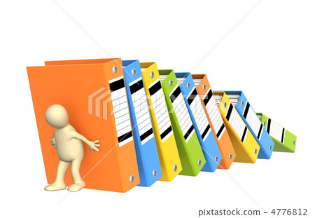 3d puppet, supporting falling folders 3d puppet, supporting falling folders 4776812
