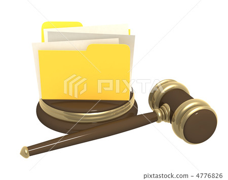 Judicial gavel and folder 4776826