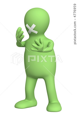 Puppet with sealed mouth 4776959