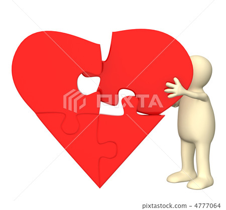 Heart from parts of a puzzle Heart from parts of a puzzle 4777064